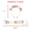VUDECO 3PCs Rainbow Birthday Crown Birthday Girl Sash Tiara Kit